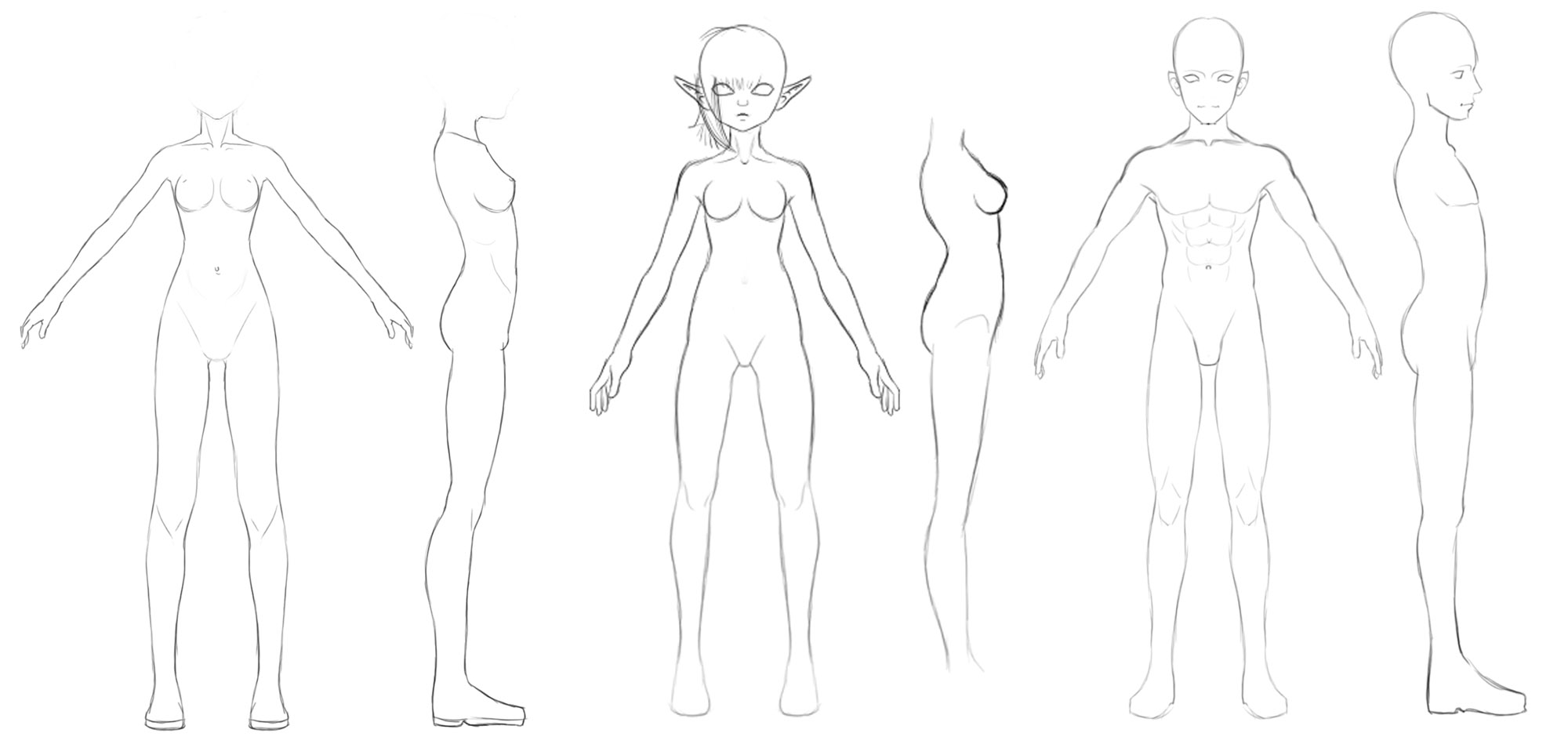 Front and Side Body references by Athey on DeviantArt