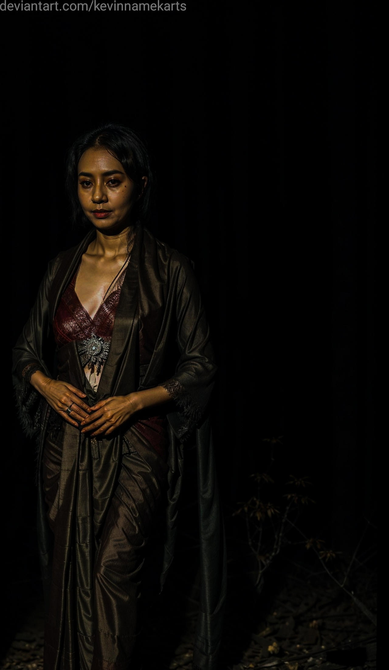 Mystical Night: Woman in Ancient Javanese Forest by KimiHimeAI on ...