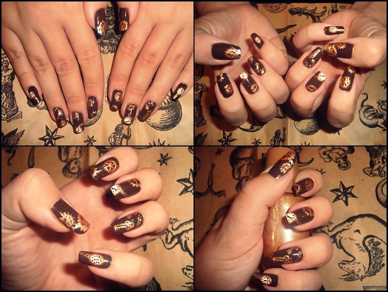 Steampunk nail art