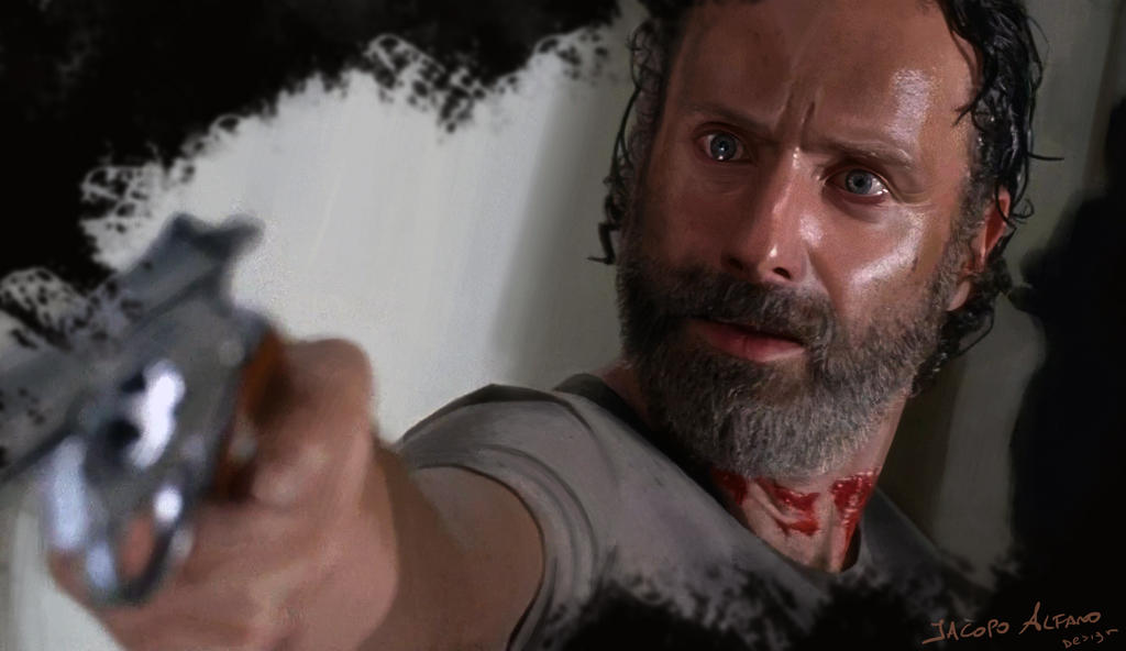 Walking Dead Rick Grimes portrait by Jacopo-Art Walking Dead Rick Grimes portrait by Jacopo-Art