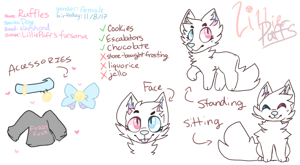 Ruffles reference sheet by LilliePuff on DeviantArt