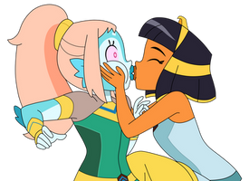 Cleopatra and Akila Theoris (Kiss/Pride/LGBT) PNG