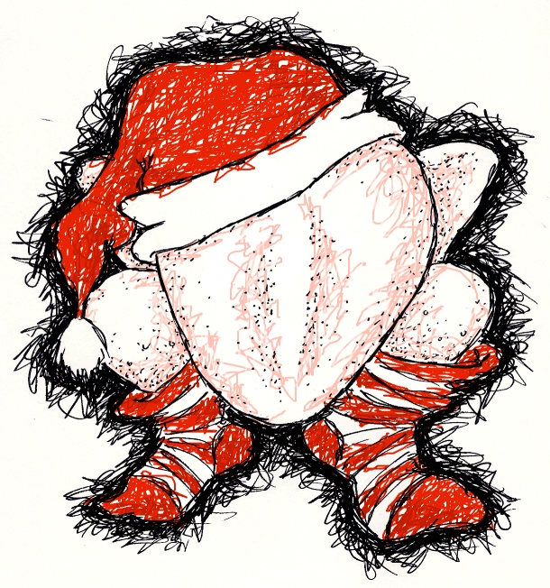 Deli XMas Card - Sketchy Red