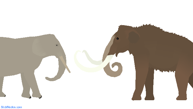Mammoth and Elephant
