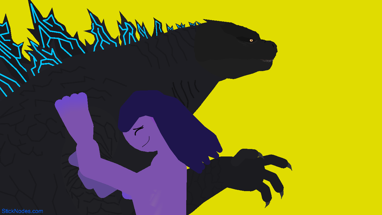 Ruby Gillman Hugging Godzilla