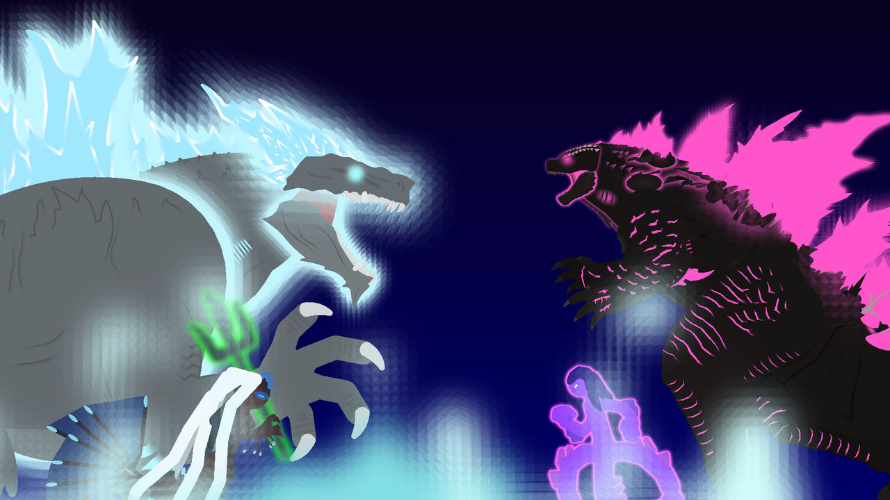 Godzilla and Ruby vs Nerissa And Shimo (Male)