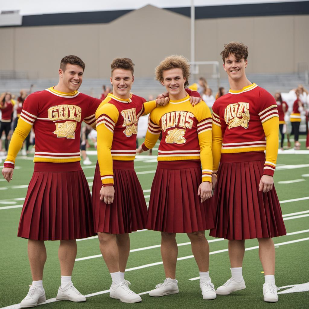 The cheerleading squad. by Cheerboyinskirt on DeviantArt