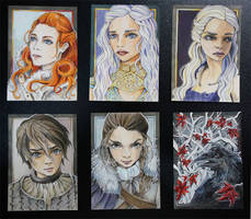 my sketch cards  abt Game of Thrones