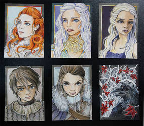 my sketch cards  abt Game of Thrones