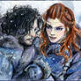 ACEO 101 Jon Snow and Ygritte/ Game of Thrones