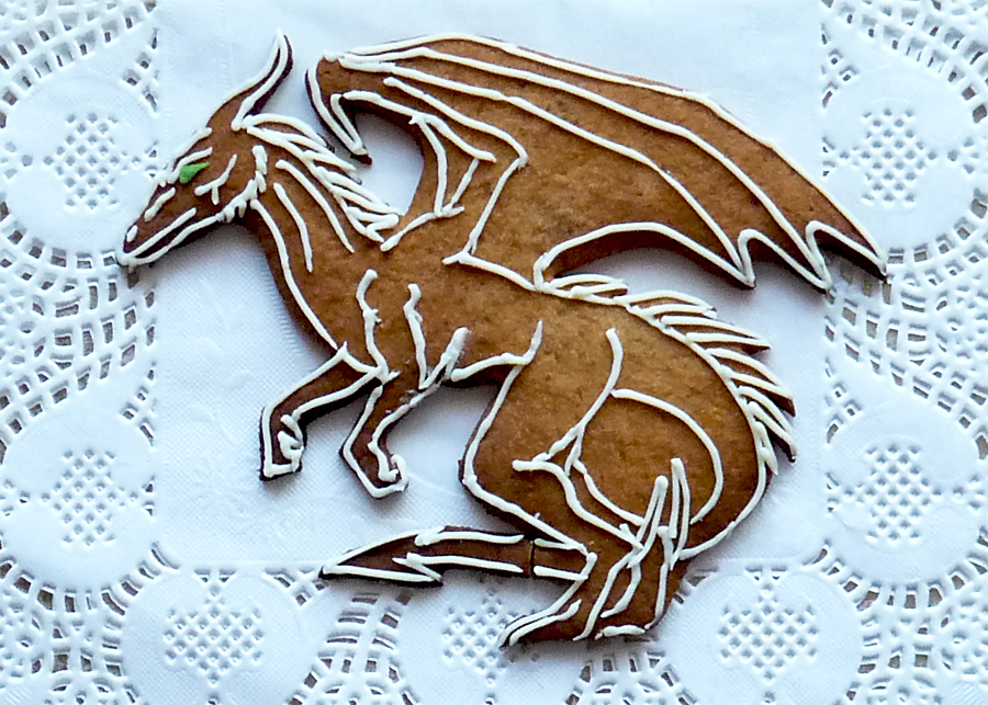 Gingerbread cookie dragon - Wicher