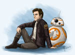 Poe Dameron and BB8 by The-Black-Panther