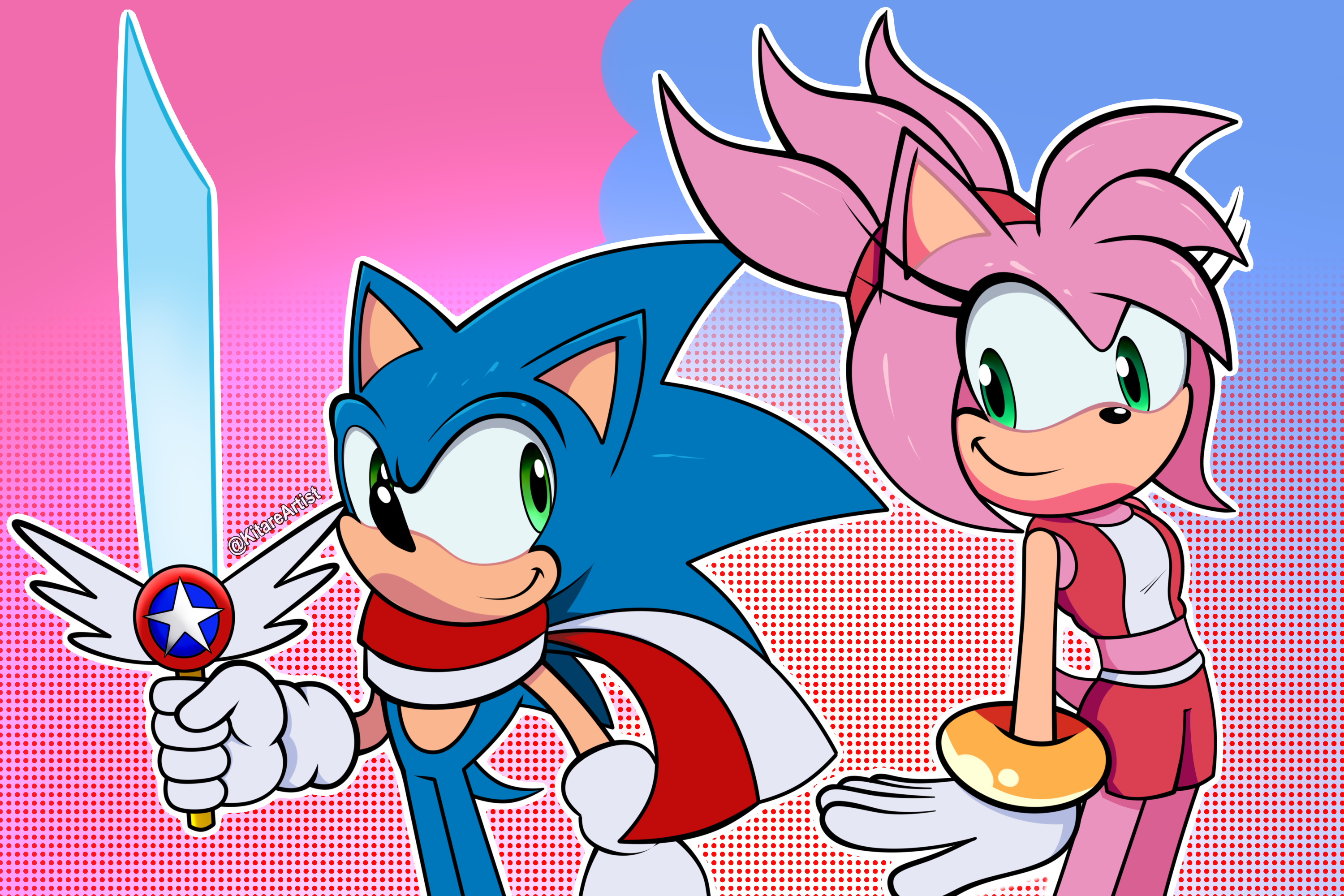 AU: Knuckles and Julie-Su - Role Swap by KitareHamakura on