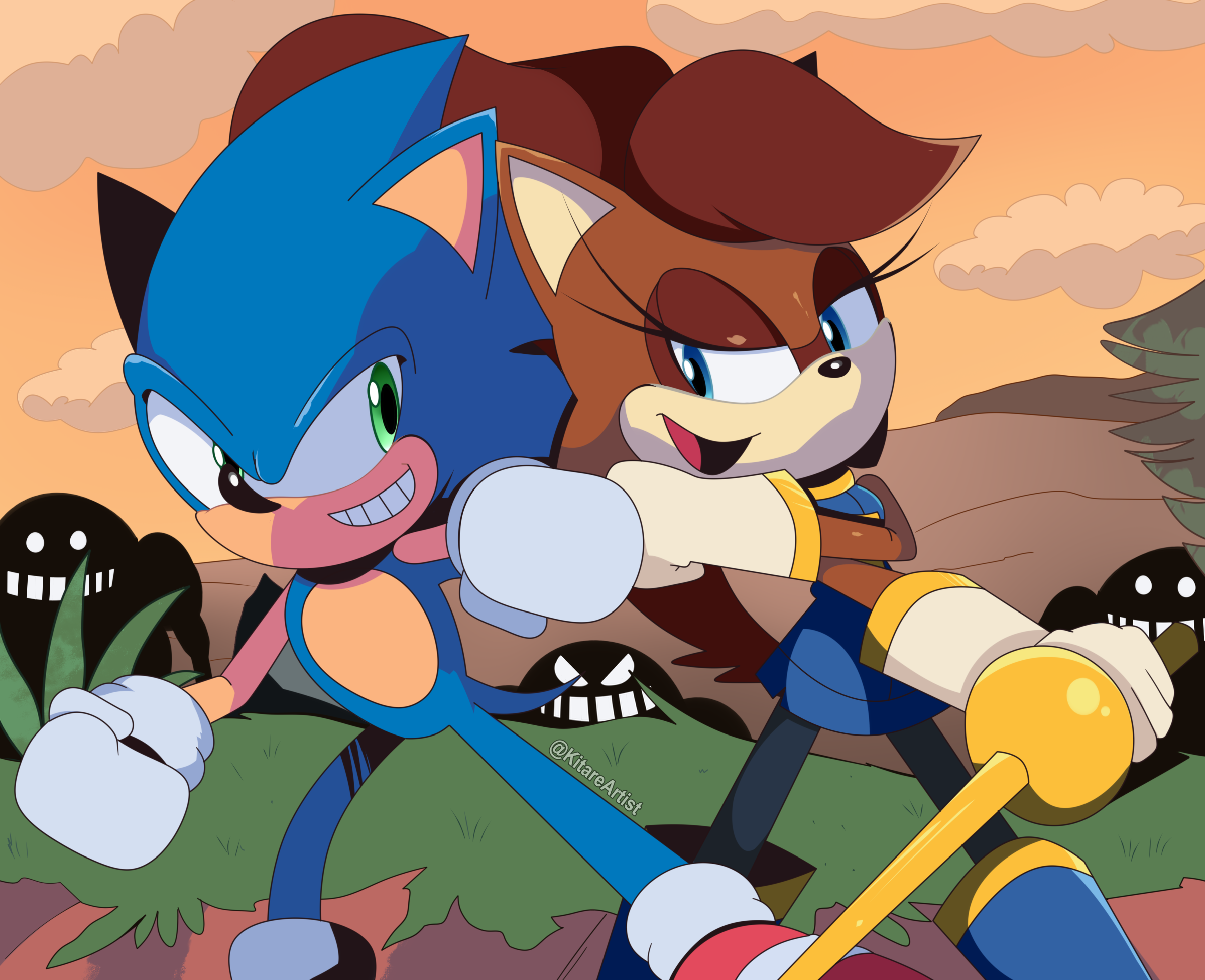 Sonic meets IDW Sally