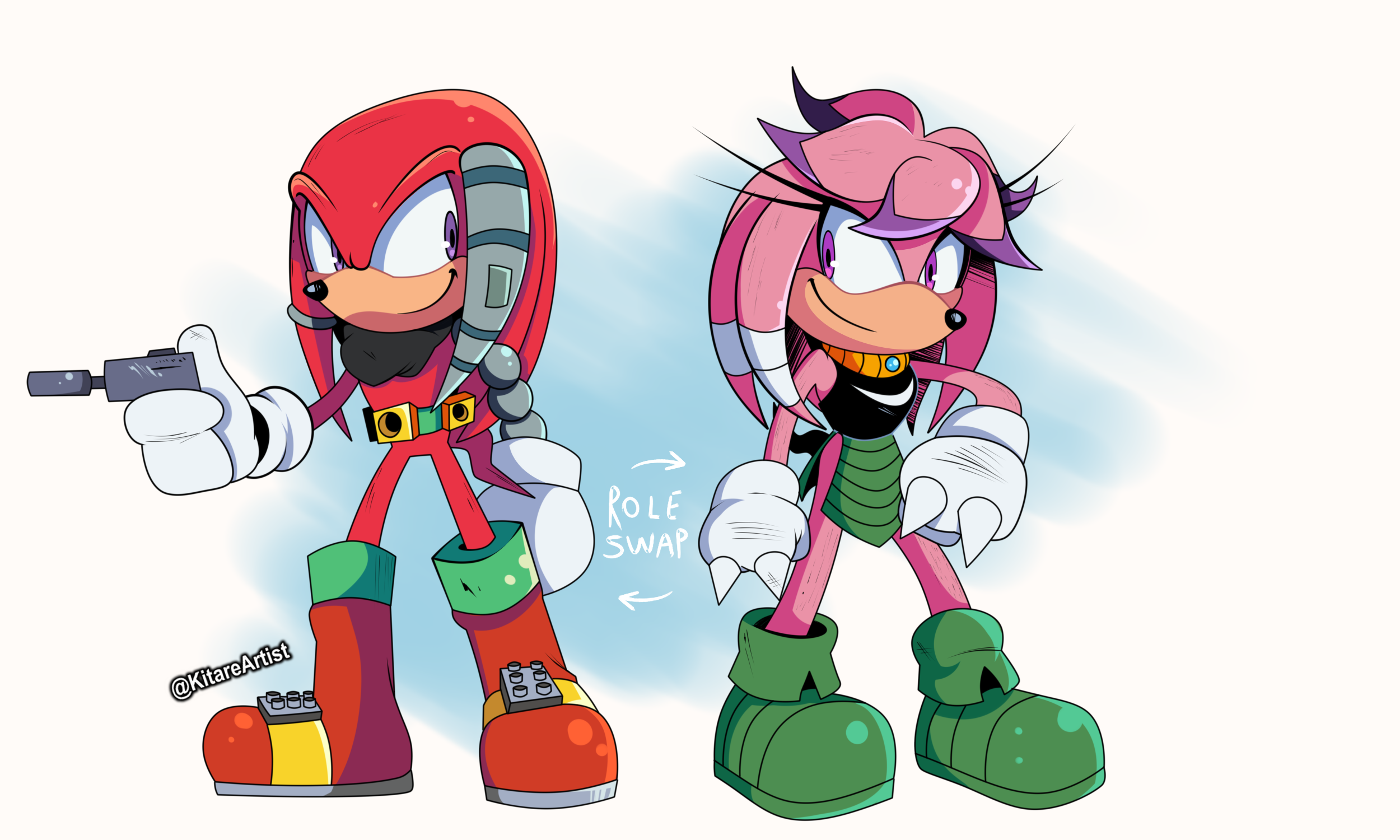 Sonic Character Sketches - Knuckles, Julie-Su, Tikal — Weasyl