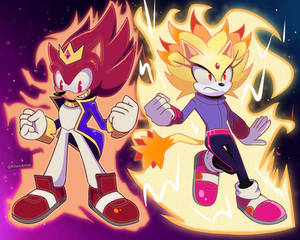 Super Blaze and Burning Sonic (Sonic Swaps AU)