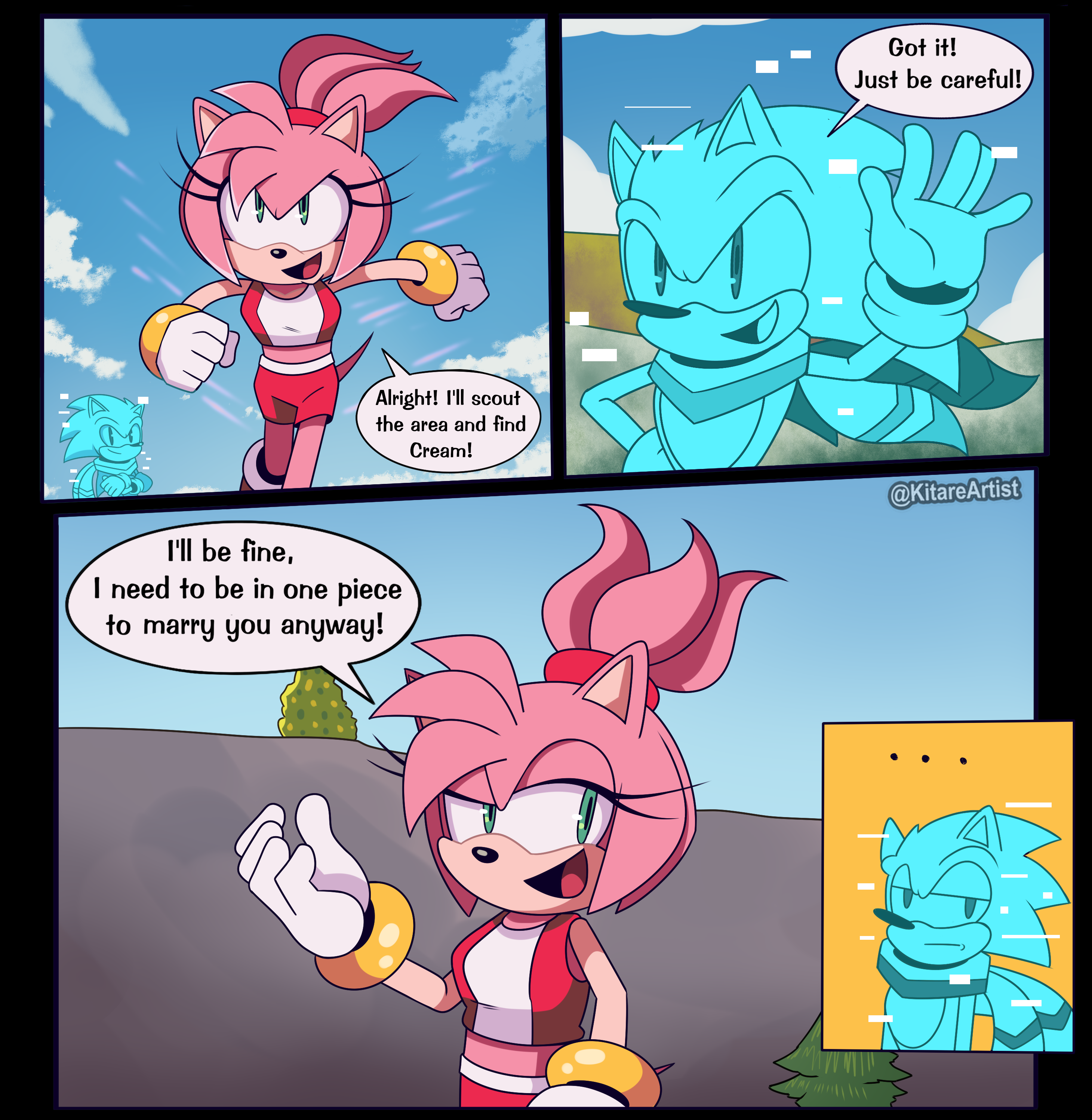 Sonic Frontiers Comic Fanart, Amy's Memory Tokens