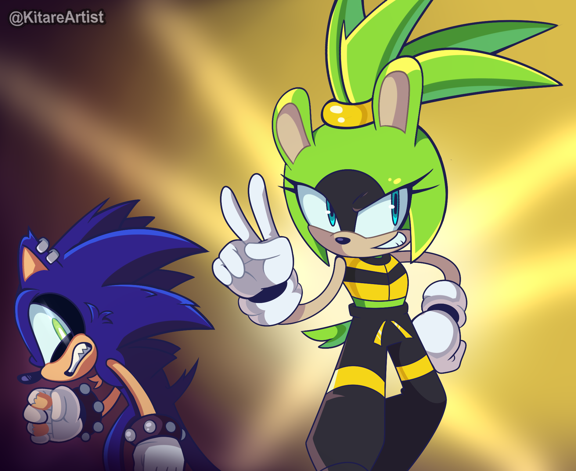 Surge and Sonic but Reversed by KitareHamakura on DeviantArt Surge and Sonic but Reversed by KitareHamakura on DeviantArt