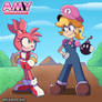 Amy and Super Peach (Roseverse AU)
