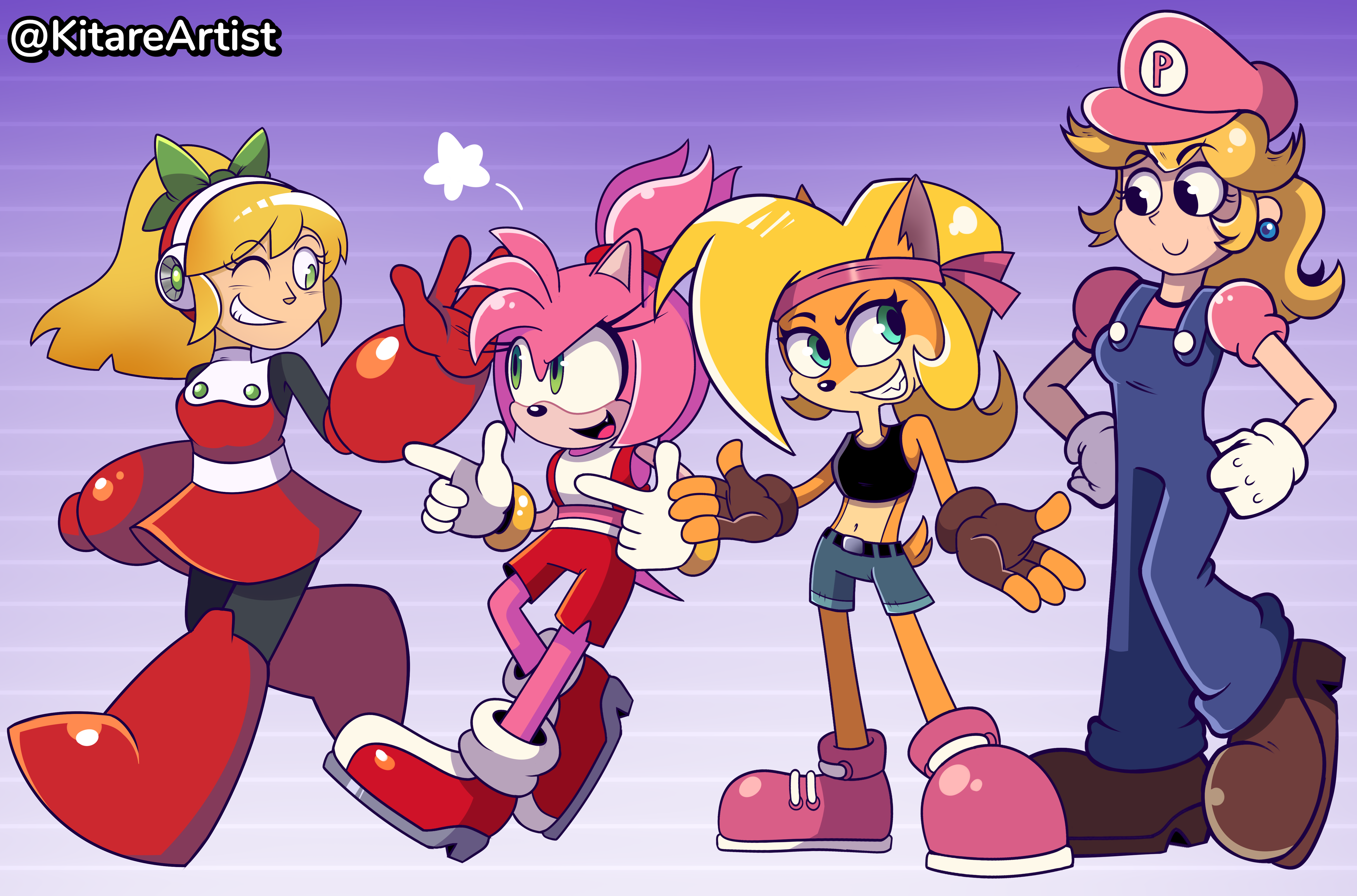 Amy Rose and Gaming Icons - Roseverse AU