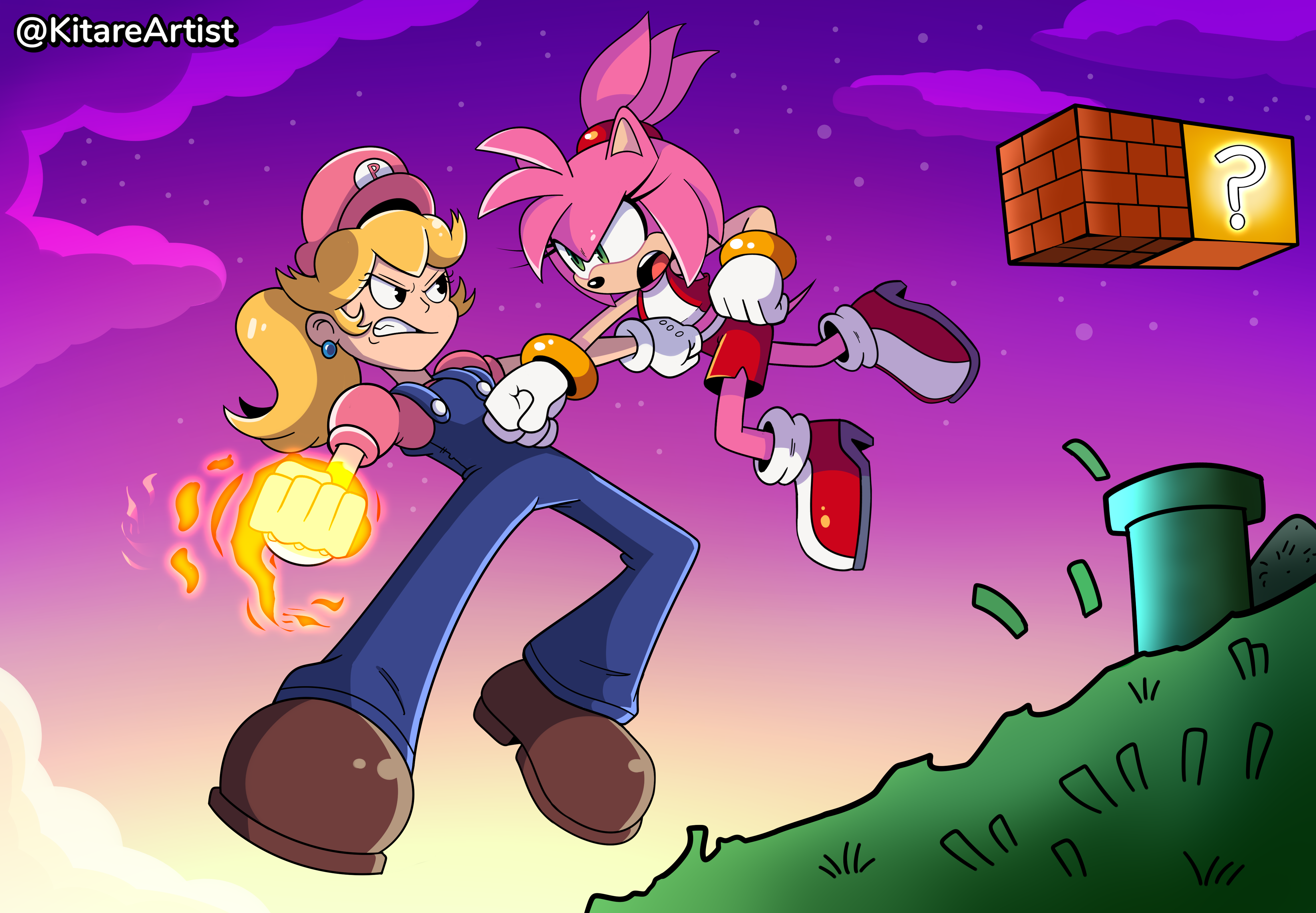 Peach vs Amy (Roseverse AU)