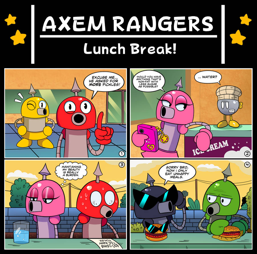 Axem Rangers: Lunch Break! (Short Comic) by KitareHamakura on DeviantArt
