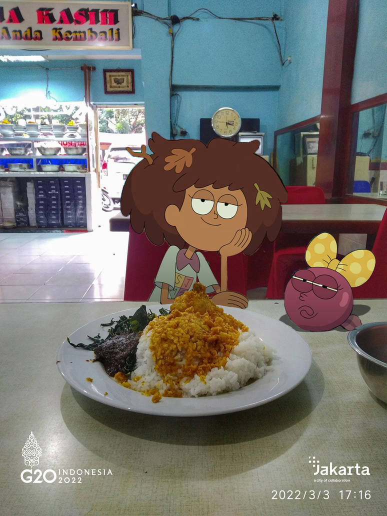 Anne and Polly (Amphibia) enjoying Indonesian food by ...