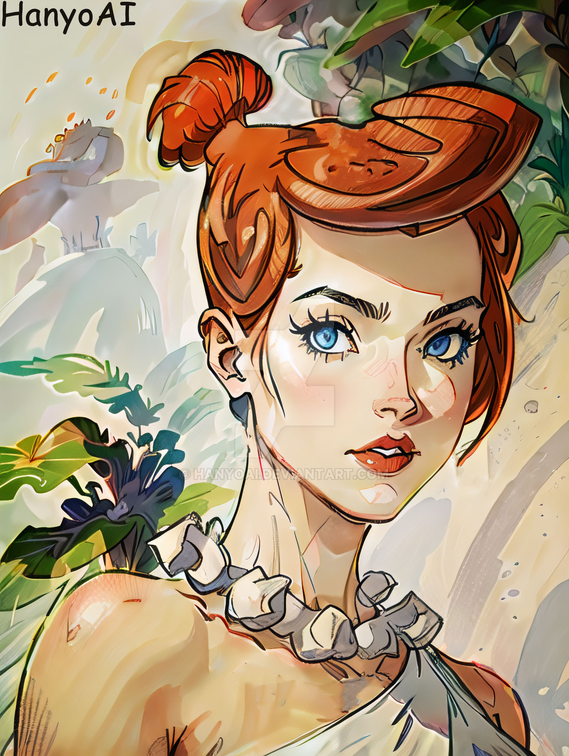 Wilma Flintstone sketch style by HanyoAI on DeviantArt