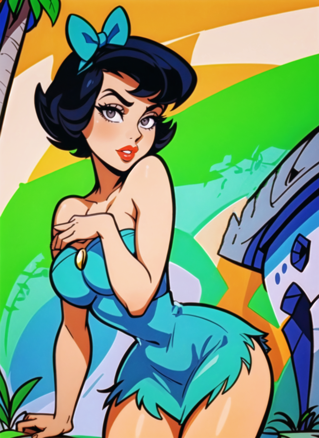 Betty Rubble-Pinup by HanyoAI on DeviantArt