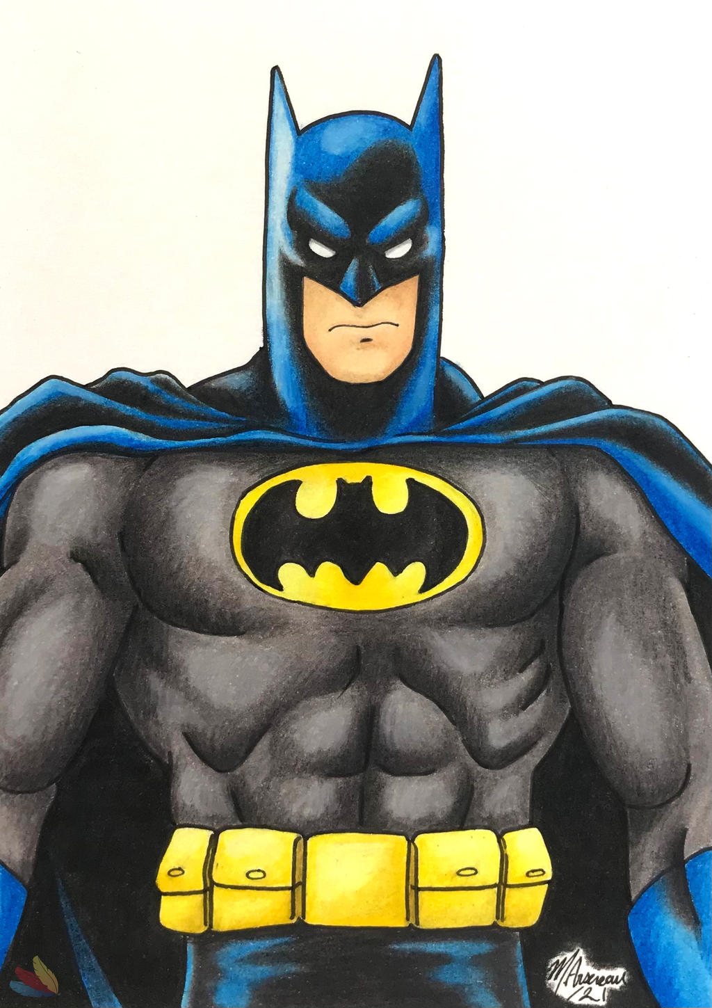 Classic Batman Drawing by TheArtsyPuffin on DeviantArt