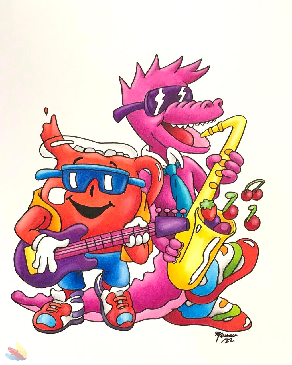 Deviantart Klooaid Kool Aid Man with Rock a Dile Red Drawing by TheArtsyPuffin on DeviantArt