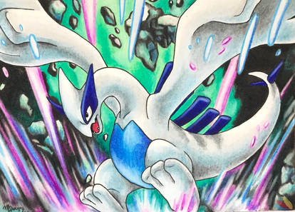 Legendary Pokemon Lugia Drawing