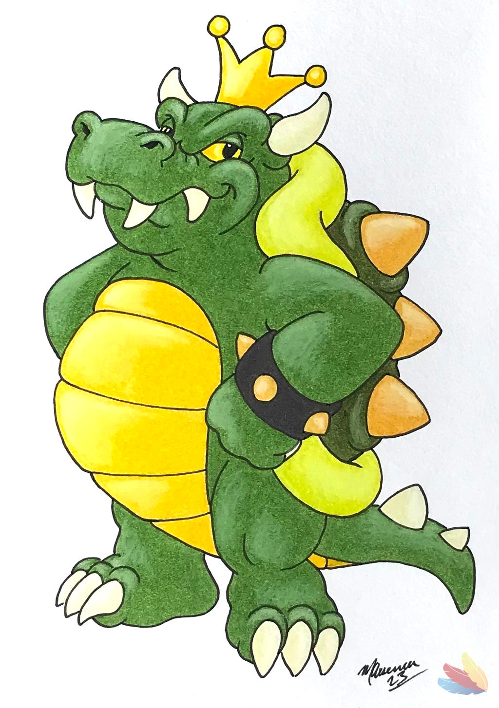 King Koopa Drawing by TheArtsyPuffin on DeviantArt