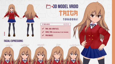 Taiga 3D model - Toradora! [Download]