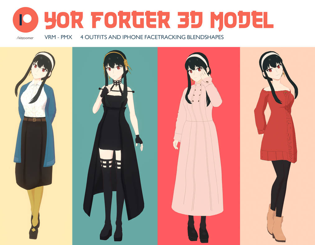 Download Yor Forger 3D model by Kitzoomer on DeviantArt