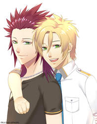 Dionysus and Apollon by Riikochan-Artworks