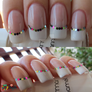 Confetti french manicure