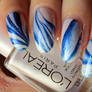 Water marble manicure