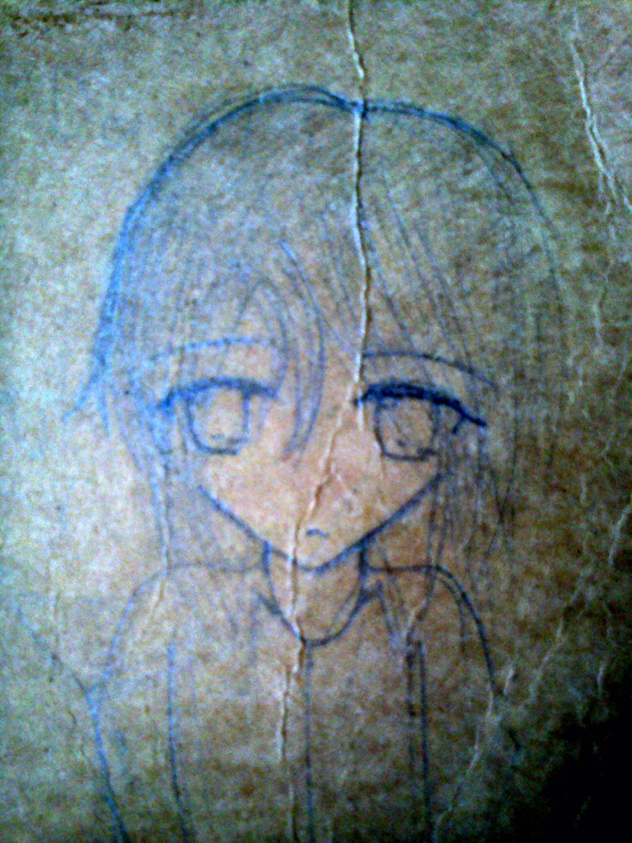 Random Sketch on recycled notebook cover