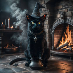 Witches Assistant - Black Cat