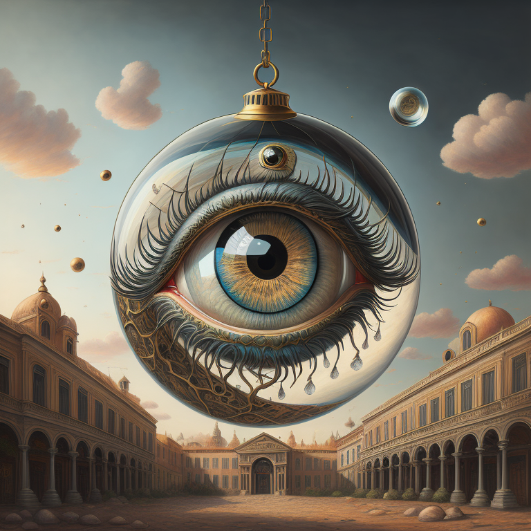 Surrealism Fantasy Art - Ive Got My Eye On You #1 by deezaster on