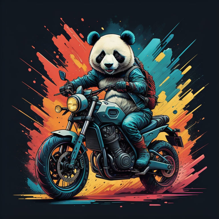 The DA Biker Gang - Panda by deezaster on DeviantArt