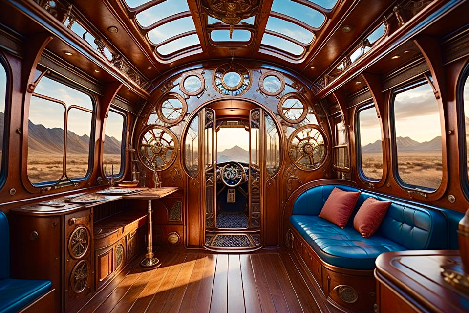 Steampunk RV Interior Rvaz-J1 by deezaster on DeviantArt