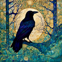 Raven - Inspired By Klimt