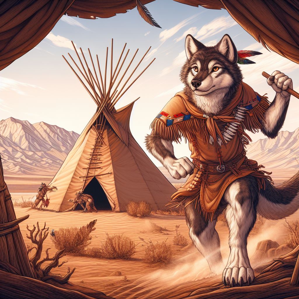 Native American wolf inspired by LostInTheWoods23 on DeviantArt