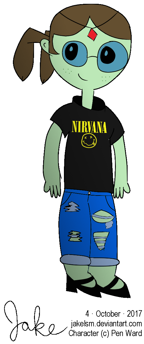 Doctor Princess w/ Nirvana shirt + tattered jeans