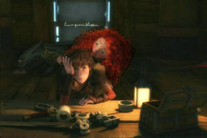 Merida bothering Hiccup