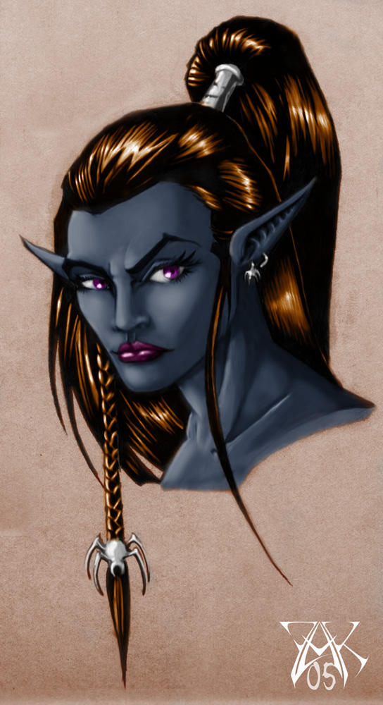 wallpapers Drow Woman Portrait drow female portrait by lazarusreturns