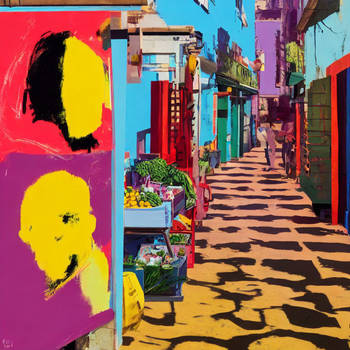 Colorful Palma De Mallorca Street - PoP Art