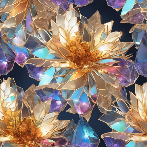 Colorful crystal flowers in glass nature 3D by xRebelYellx on DeviantArt